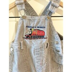 Vintage Y2K Thomas The Tank Train Engine Overalls Corduroy Size 12 Months